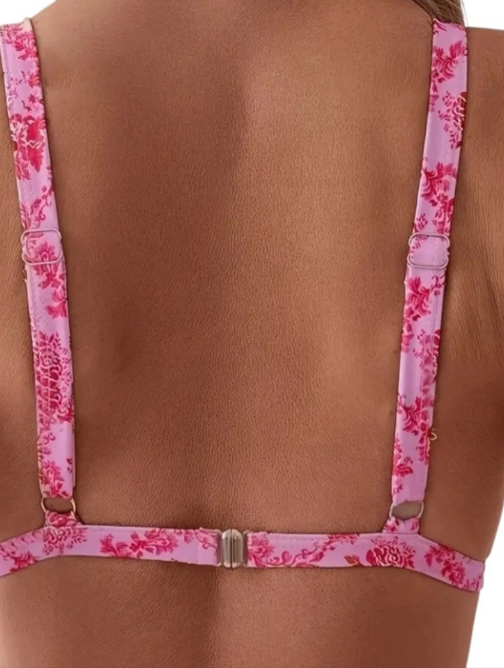 Pink Floral Bikini Size XL - Picture 2 of 7